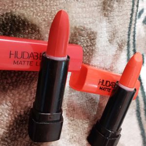 Combo Of 2Small Red And Maroon Huda Lipstick