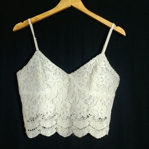 White Laced Western Top(women's)