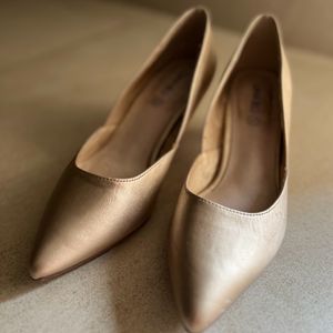 Luna Blu Gold heels/pointed pumps