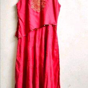 Unused Long Frock With Sleeves Attached Inside