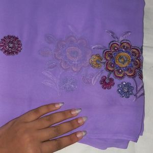 New Lavender Patches Saree