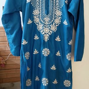 Chickankari Kurta With Free Gift 🎁