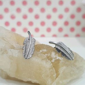 Tiny Feather Earrings