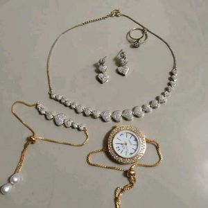 American Diamond Jewellery Set