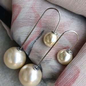 White Pearl Stud Earrings