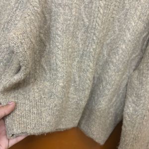 Korean Cropped Full Sleeves Sweater