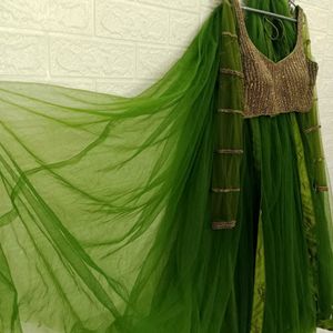 Olive Green Lehenga Choli Set