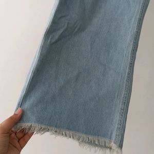 Wide Leg Blue Jeans