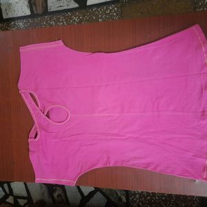 Pink Top With Little Back Cutout