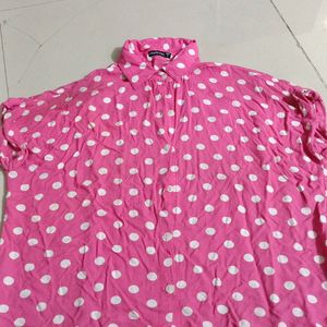 Pink Polka Dot Shirt