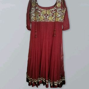 NEW RED ANARKALI SET Party Ware