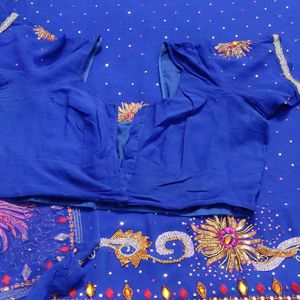 Embroidery work Saree