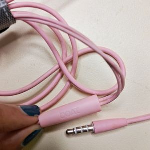 boAt BassHeads 100 M Taffy Pink Earphones