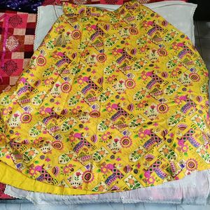 Yellow Multi Colour Lehenga