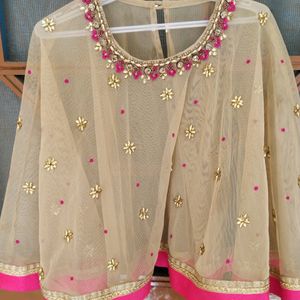 Poncho Styled Lehenga For 6-7 Year Old