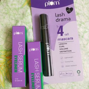 Plum 1 Maskara & 2 Eyeliner