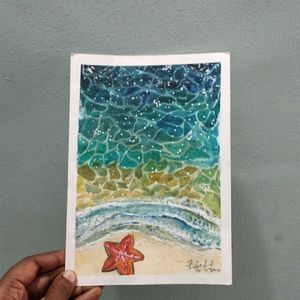 Starfish At Sea Water Colour Painting 🌊 ⭐