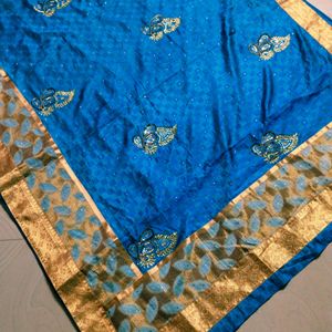 Full Shinning Maggam Work Georgette Saree