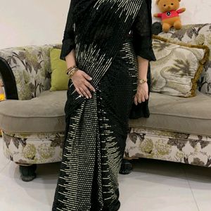 Heavy Sequence Work Saree