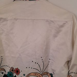 Cream Printed Shirt (Men's)