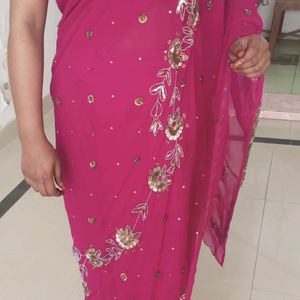 Purple 💜 Zari Work Saree