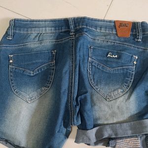 Denim Faded Shorts Size XL .