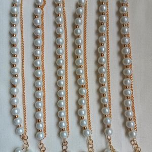 Pearl Bracelet With Chain