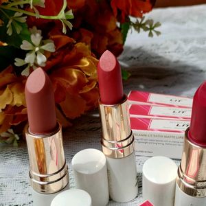 🆓FREEBIE + COMBO OF 3 MYGLAMM LIT SATIN LIPSTICK