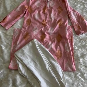 Pink White Suit Set