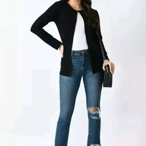 Black Open Front Jacket Shrug