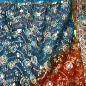 Bridal Lehenga Dupatta With Heavy Work