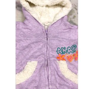 Soft Woolen Hoodie  Zipper For girl's