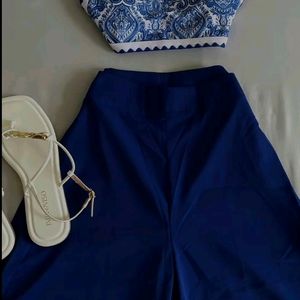 Royal Blue High Waisted Bootcut Pants