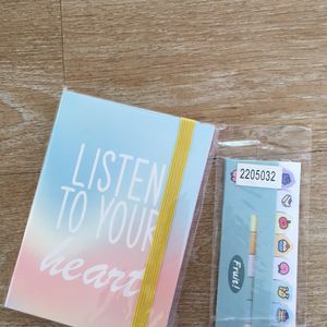 A6 Hardcover Book and Cute Sticky Notes