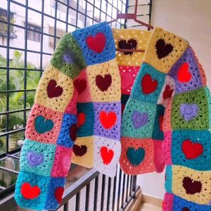 Crochet Multi Colours Cardigan