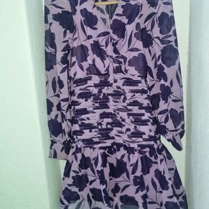 TOKYO TALKIES Fit And Flare Purple Dress