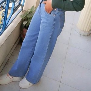 Ice Coloured Wide Leg Jean