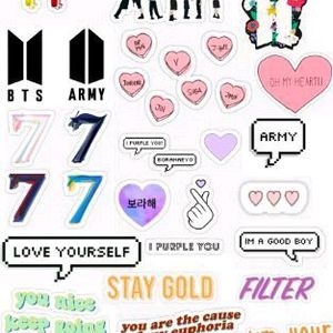 BTS Theme Stickers Sheets