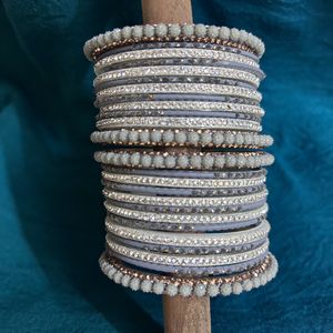 Silver Color Bangles Set