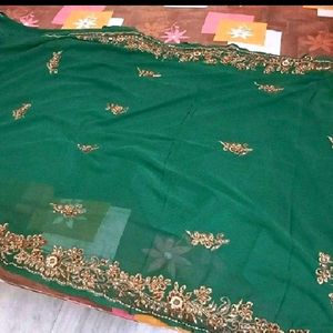 designer embroidery work saree