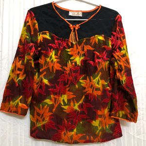 Multi Floral Printed Top