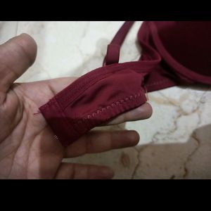 Maroon Sweetheart Bra Padded