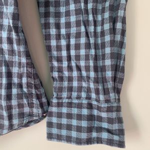 United Colours Blue&Gray Checked Shirt(Men)