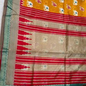 South Silk Saree With Ready Made Blouse