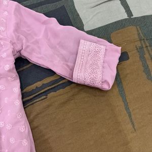 Pink Lucknowi Kurti