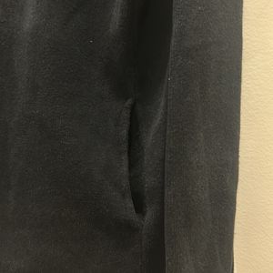 Black Korean Collar Zip Sweatshirt