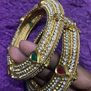 Golden Elegance: Kada Bracelet Set