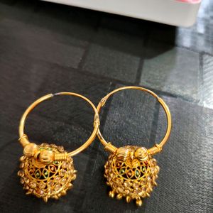 Combo Offer Golden Jhumka And pearl Jhumk