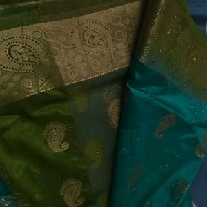 Pure Mango Raw Silk Saree