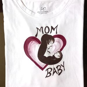 Mom-Baby Painted T-Shirt